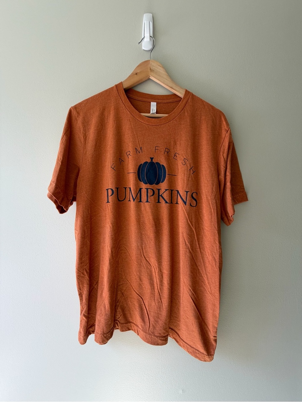 Bella Canvas Orange "Farm Fresh Pumpkins" Short Sleeve Tee - Picture 2 of 5